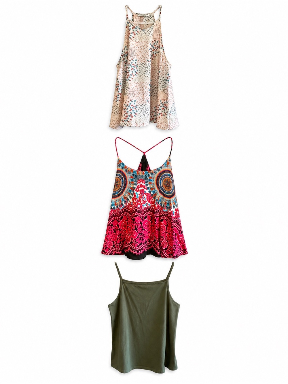 3 Piece Boho Tank Bundle Paper Crane & Old Navy – Size Medium GUC/Like New
